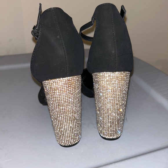 Rhinestone Chunky Heel/Pointy Toe Pumps (NWOT) - Picture 3 of 3